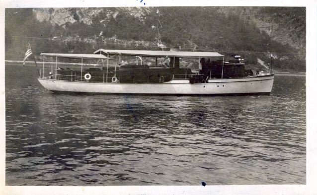 This an old picture of mygrandfather'sa boat, The Edwina"