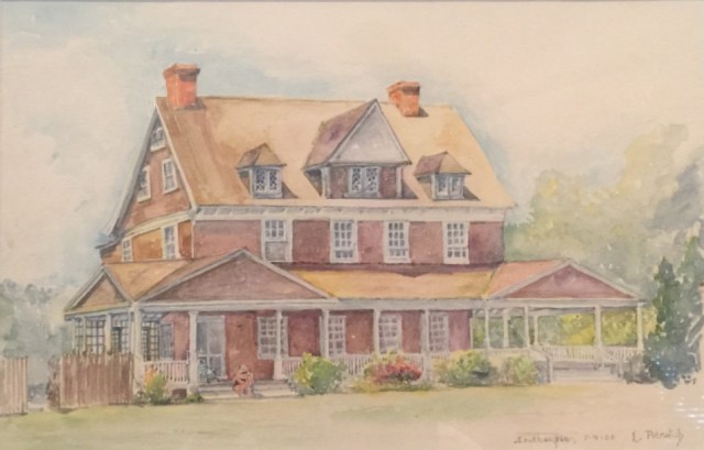 A painting of the Zirinsky House, courtesy of Bill Zirinsky and family