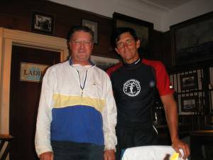 Rick and me after a well-deserved dinner at Claudio's in Greenport