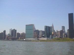 The UN as we went by