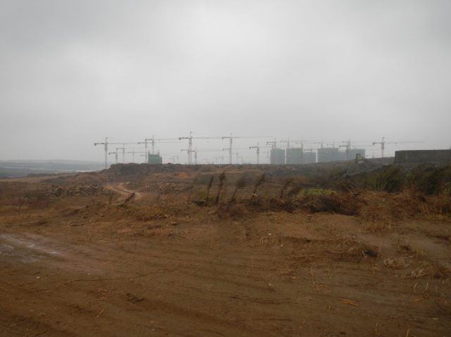 They started these buildings in July. They may not look ready for 500,000 people, but I bet they will be ready in five years.