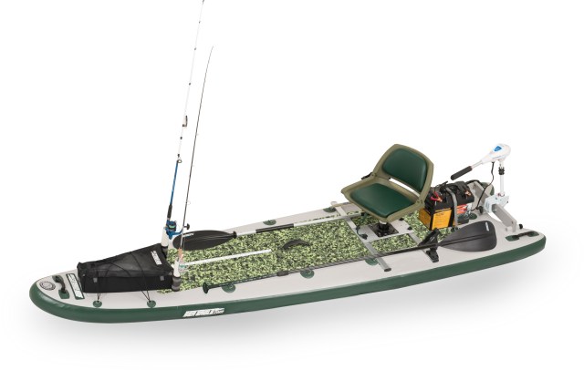 This is a picture picture of what our Sea Eagle FishSUP 12.6fs will look like when fully rigged